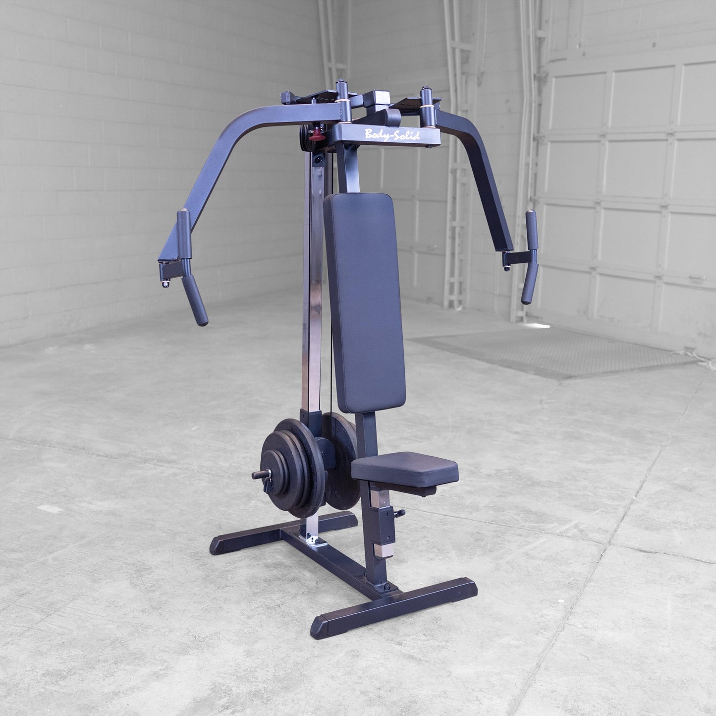 Body-Solid (GPM65B) Dual Function PEC Machine - Plate Loaded, Adjustable Chest, Back & Shoulder Workout Equipment, Black