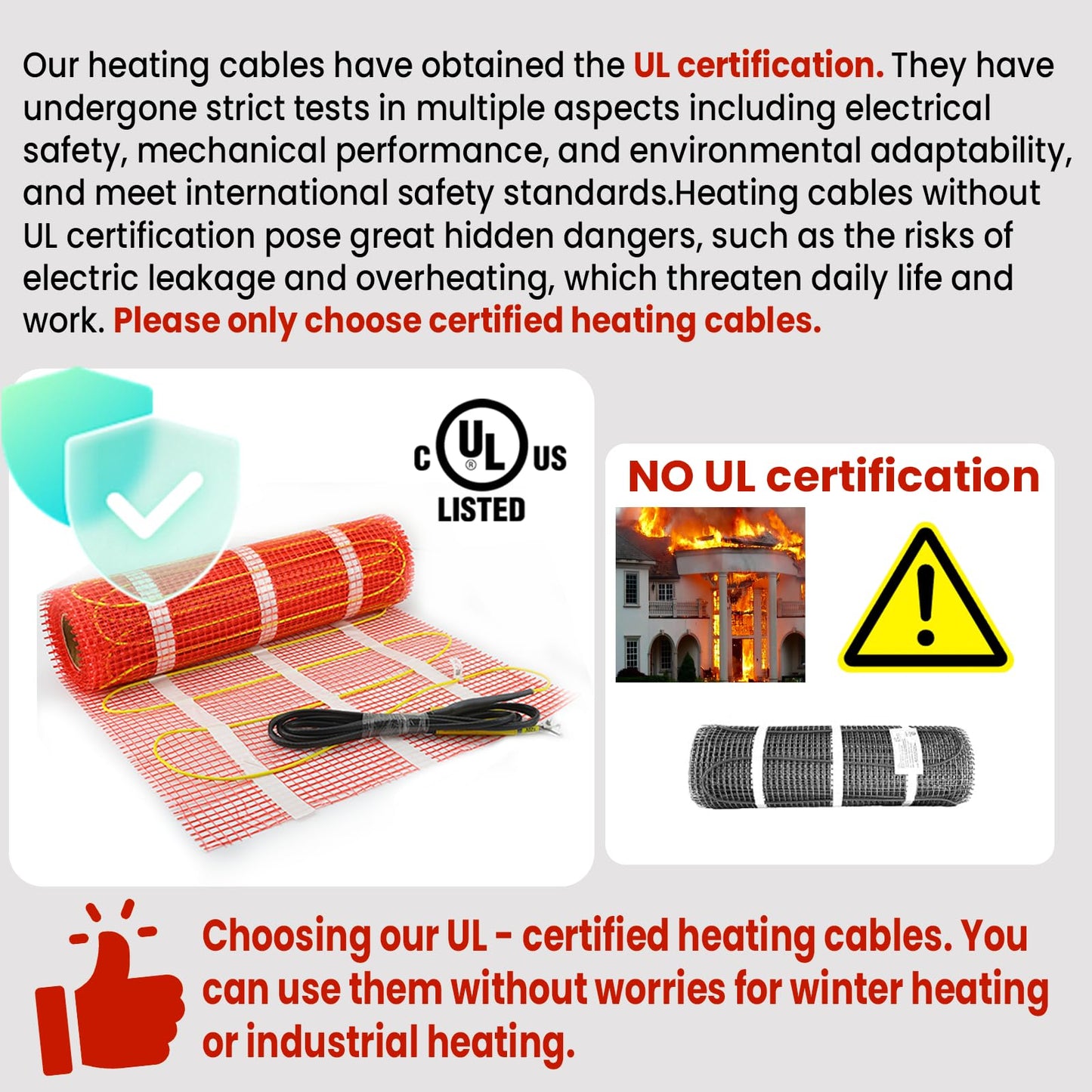 50 sqft HEATIT Warmmat Electric Radiant Self-adhesive Floor Heat Heating System & ET-72 Thermostat & Alarm Monitor