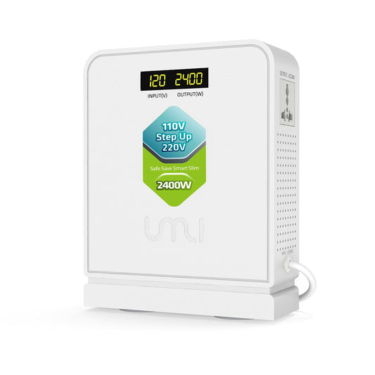 UMI 2400W Step Up Voltage Converter, Heavy Duty Power Transformer for Large Capacity Devices, Europe Appliance 110v to 220v
