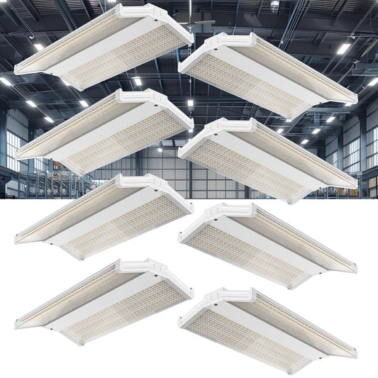 Lightdot 8Pack 2FT 200W LED High Bay Light,V-Wing Design, Equivalent to 800W Metal Halide, 100-277V Wide Voltage, 5000K Daylight, UL Compliant| 2000 Sq.Ft Coverage, for Warehouse, Garage, Workshop