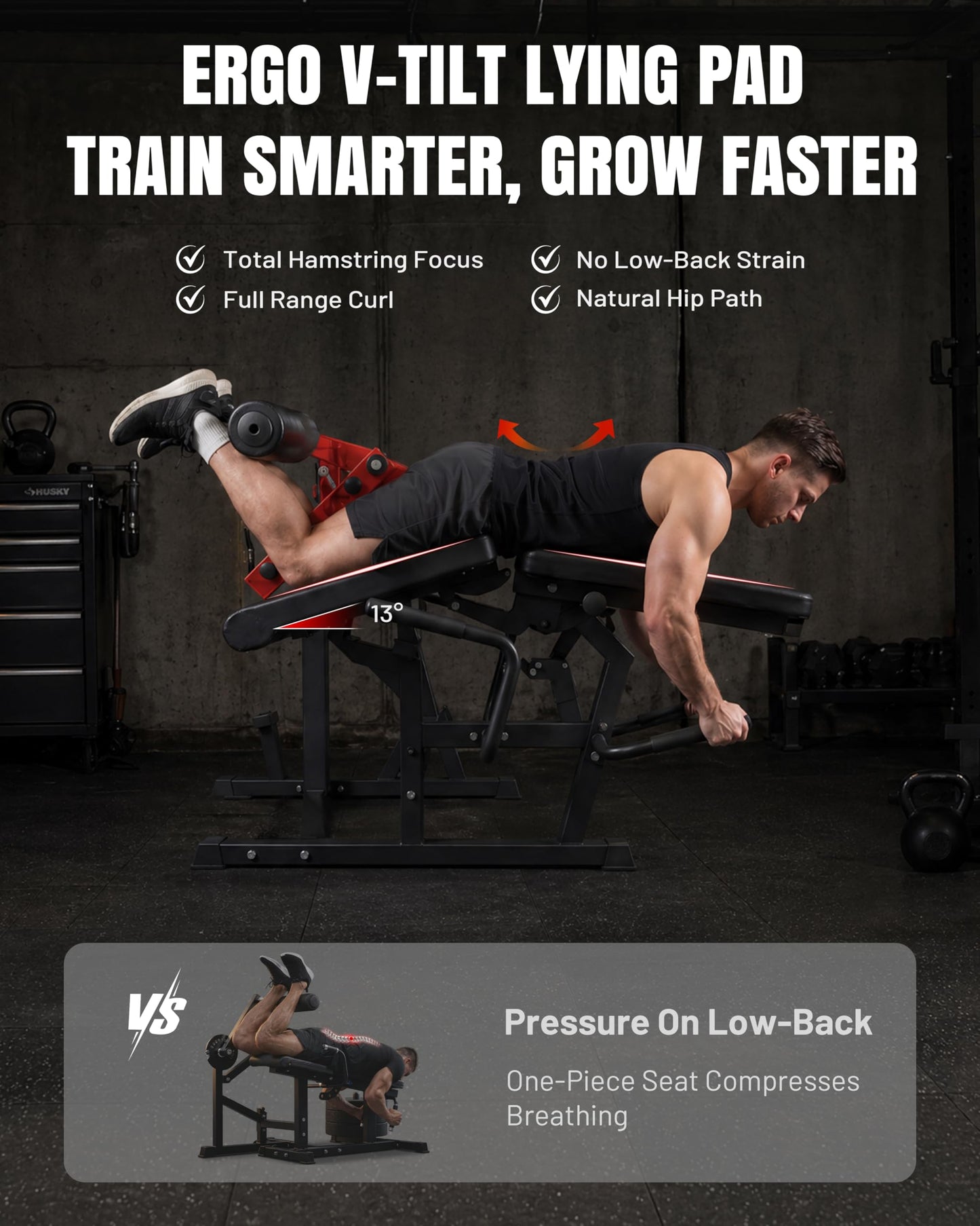 Mikolo Leg Extension and Curl Machine, Adjustable Leg Curl Machine for Home Gym, Seated Leg Extension and Lying Leg URL Machine, Leg Workout Equipment with 1:1 Resistance System,Red