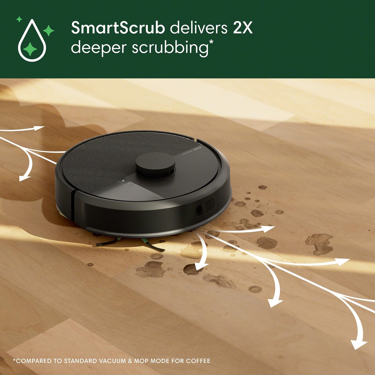 iRobot Roomba 105X Combo Robot Vacuum & Mop with AutoEmpty Dock, Self‑Emptying for Up to 75 Days, 70× Power‑Lifting Suction, Smart LiDAR Mapping, App & Voice Control, Ideal for Homes with Pets & Kids