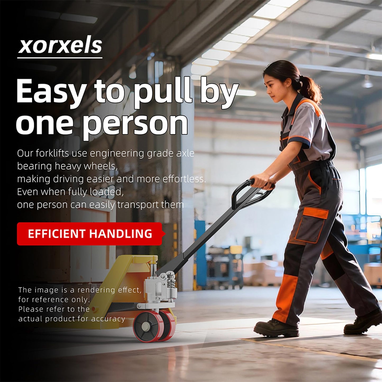 Manual Pallet Jack,Capacity Heavy Duty Hand Pallet Truck 22" x 47" Forks,Industrial Grade Hydraulic High Lift Pallet Jack for Warehouse Material Handling (6600lb Polyurethane casters)