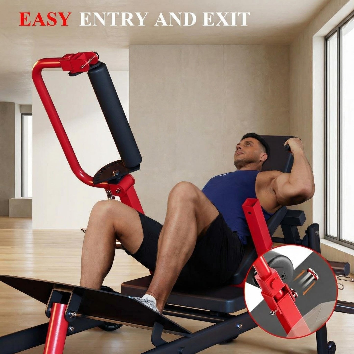 PeacefulHues Heavy Duty Hip Thrust Machine for Home Gym – 900LBS Capacity, Plate-Loaded Glute Bridge Trainer – Adjustable Footboard, Non-Slip Padding, Weight Holder – Butt Exercise & Strength Training