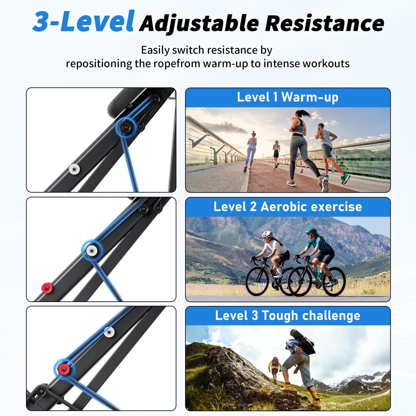 seanleecore 2-in-1 Stair Stepper & Space Walker for Home Gym Exercise, Foldable, Quiet Low-Impact Workout Equipment with High-Strength Resistance