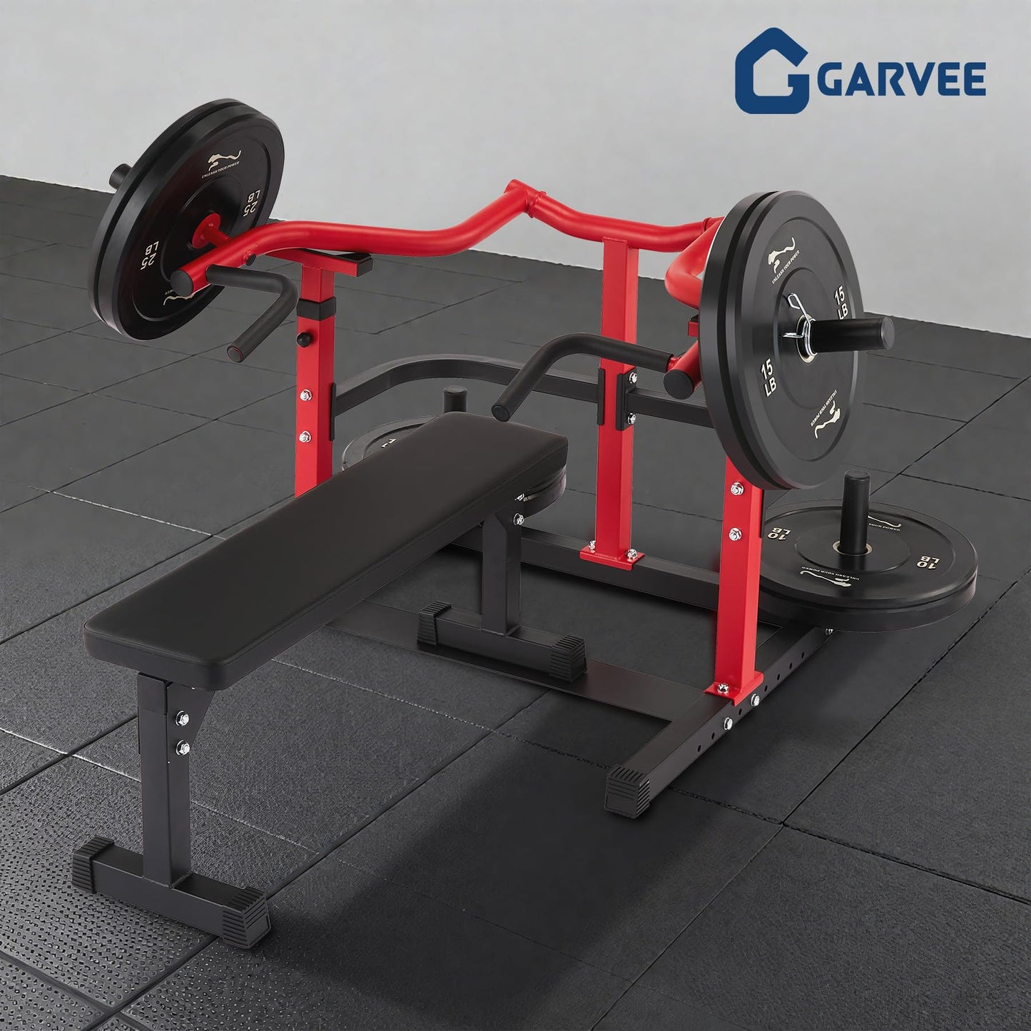 Garvee Chest Press Machine, Bench Press Machine with Independent Converging Arms, Adjustable Bench Chest Press for Home Gym Upper Body Strength Training