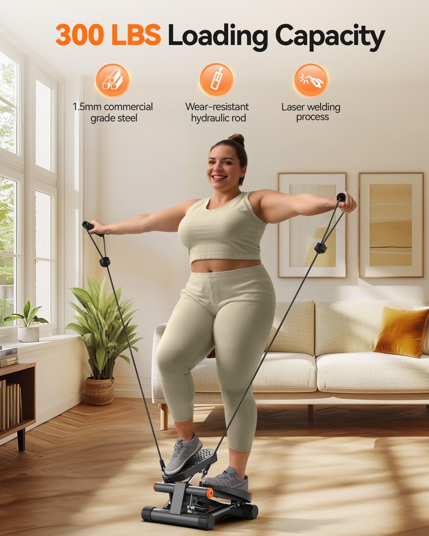 Niceday Stepper Exercise Equipment with Resistance Bands