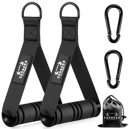 Heavy Duty Exercise Handles, Gym Cable Handles for Cable Machine Attachments, D Handle Cable Attachments, Handles for Resistance Bands, Workout Accessories, Fitness Equipment for Home Gym