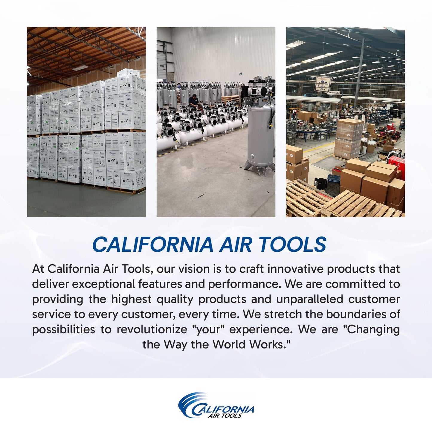 California Air Tools CAT-60040CAD 4.0 HP Ultra Quiet and Oil-Free Air Compressor, 60 Gallon Steel Tank, 75 dBA Noise Level