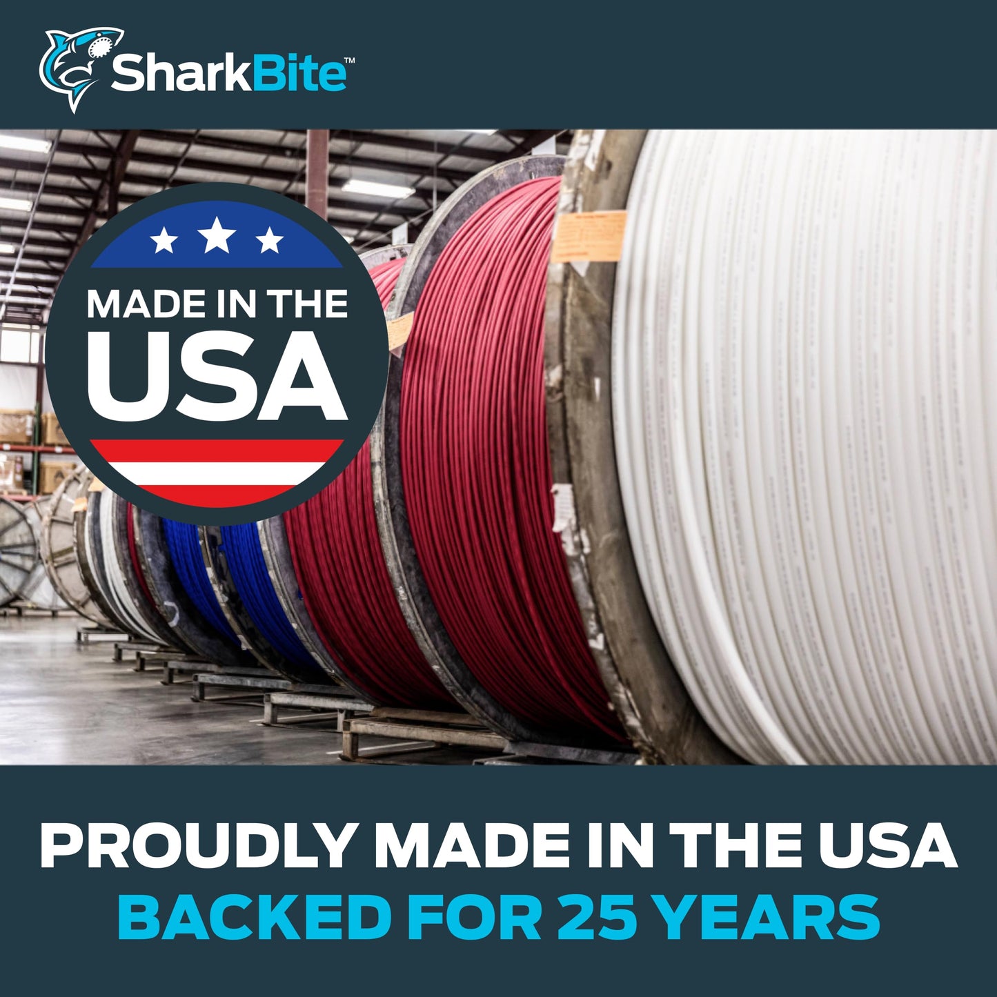 SharkBite 3/4 Inch x 500 Feet Blue PEX-B, Made in the USA, Flexible Water Pipe Tubing for Plumbing, U870B500