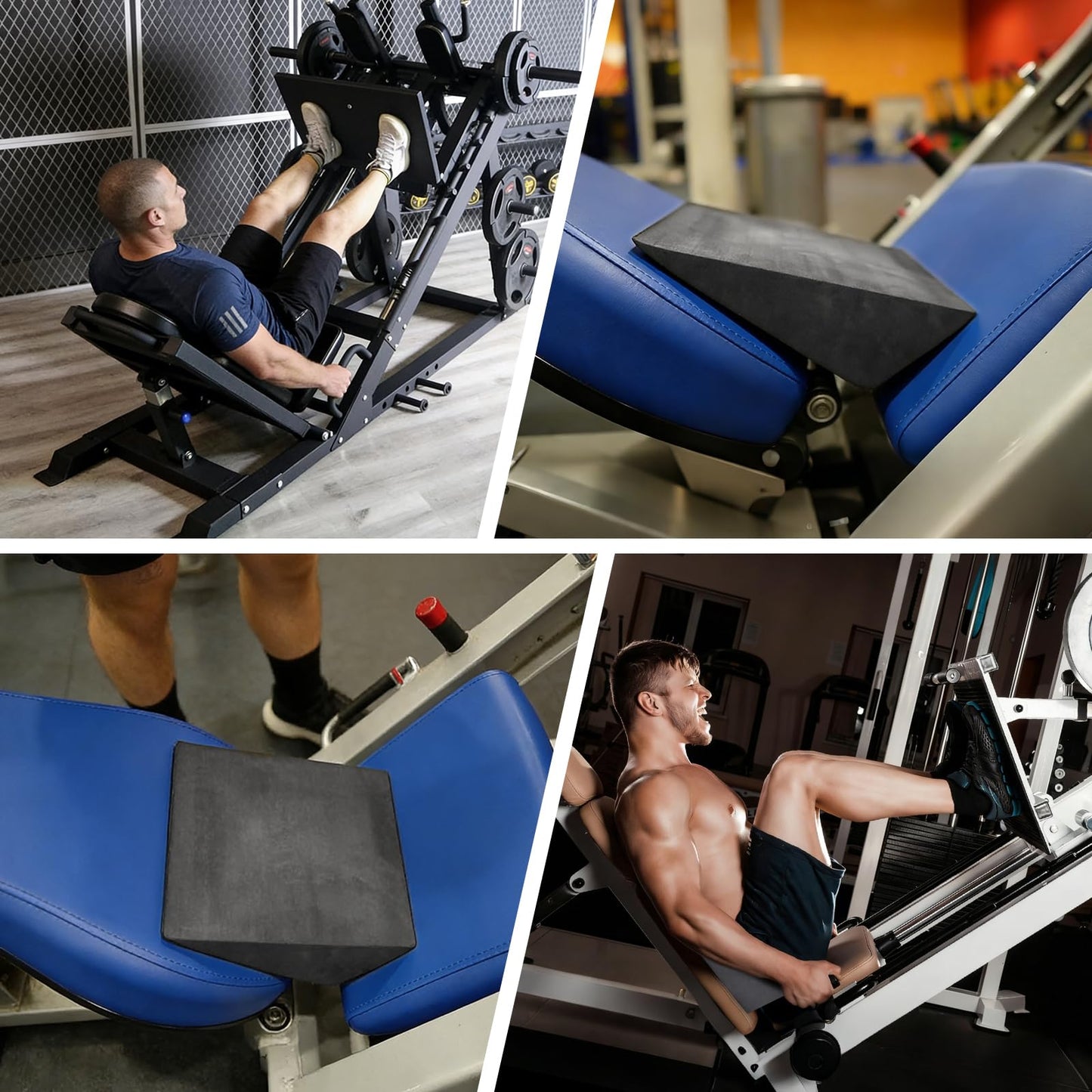 Anicuta Leg Press Machine Pad, Leg Press Attachment for Bench, Back and Knee Wedge Pads for Lumbar Support, Lightweight Cone-Shaped Fitness Equipment