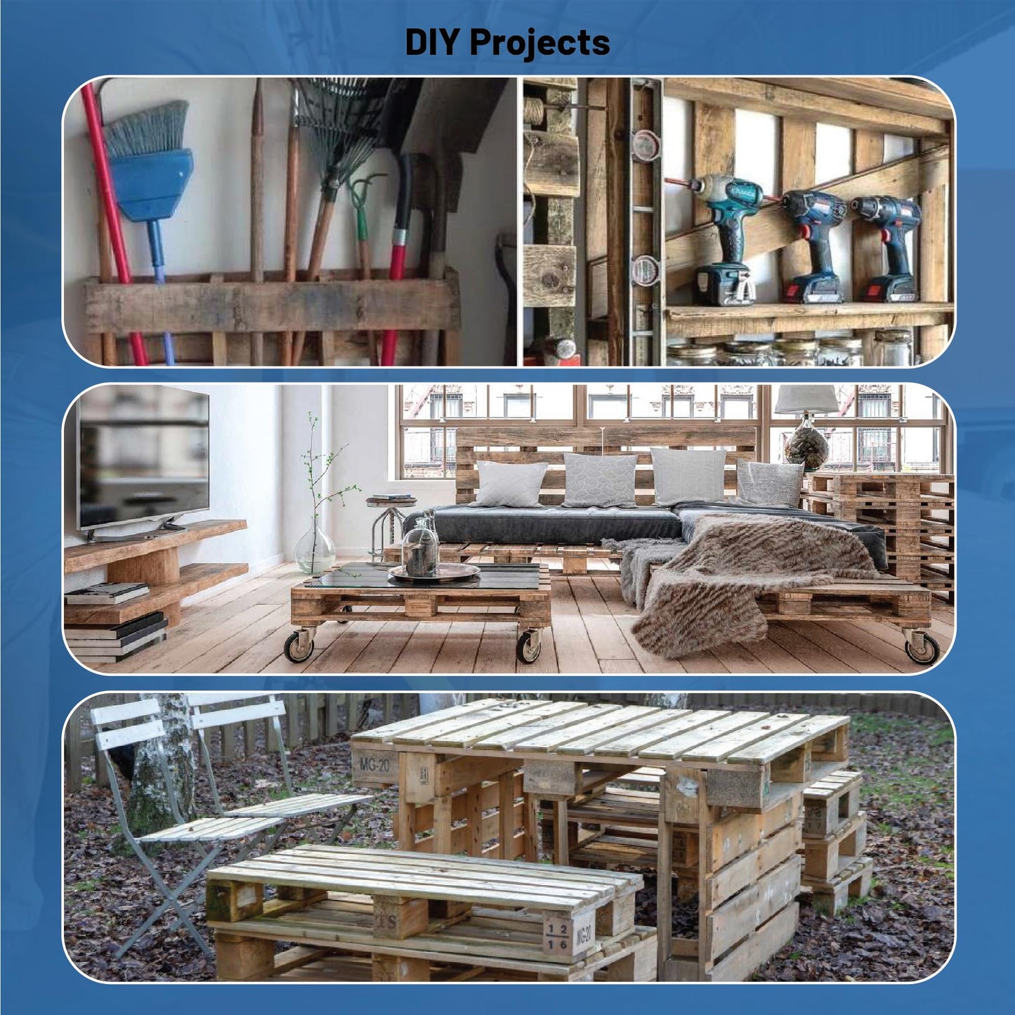 Treaton, Heavy-Duty 2-Way Entry Wooden Pallet – 31x24x5”, Industrial-Grade Hardwood Shipping Pallet, Durable, Reusable, Stackable, Easy to Handle, Commercial Use as a Floor-Pallet, 5 Pack
