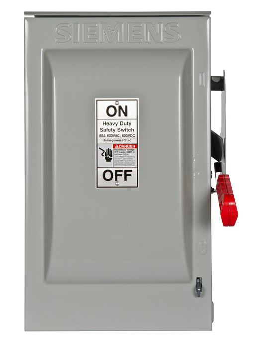 Siemens HF362R 60-Amp 3 Pole 600-volt 3 Wire Fused Heavy Duty Safety Switches