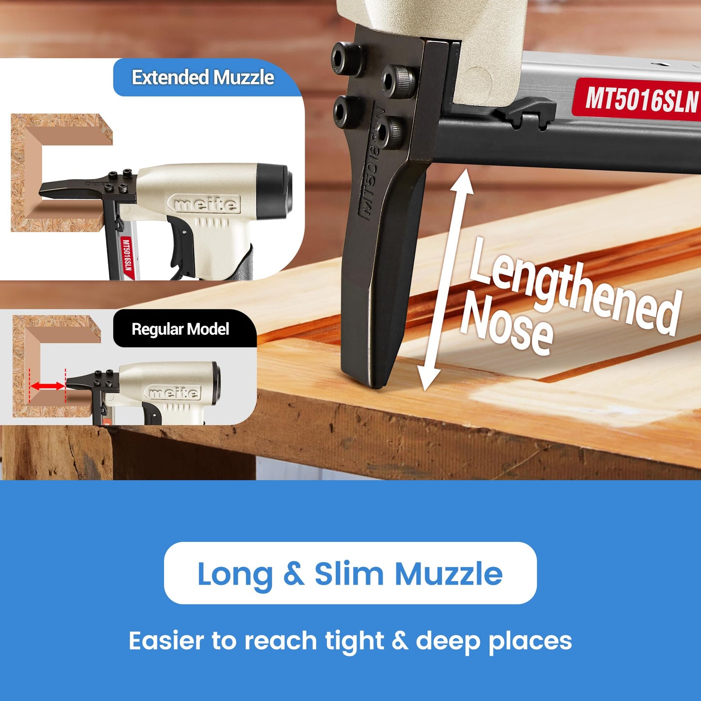 meite MT5016SLN Stapler with 5/8" Length Staples for Upholstery