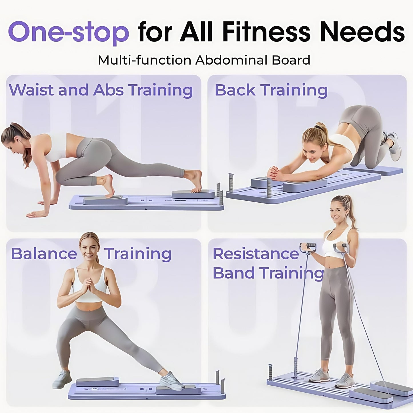 CroyVine Pilates Board-Pilates Reformer Board,Multi-Purpose Portable Pilates Reformer Machine Home Pilates Kit for Home Workout,Fitness, Exercise,Abs,Core Equipment