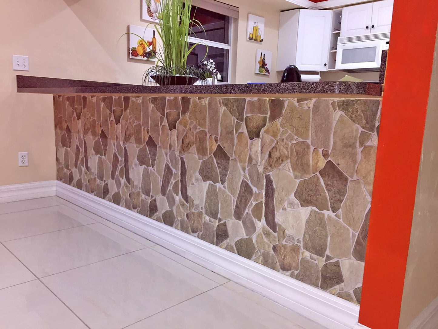 Dundee Deco 3D Stone Wall Panels - Pack of 10, 39"x25" Panel, Covers 67 sq. ft - Brown Beige Wall Paneling for Interior Wall Decor