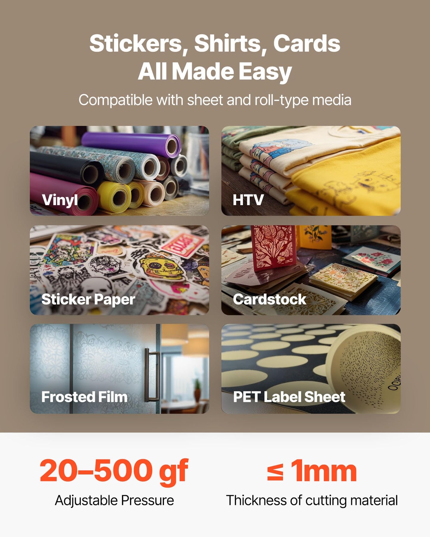 VEVOR Vinyl Cutter Machine, 34 inch Max Feed Width, Dual Blades, Adjustable Force and Speed, LED Display, Vinyl Plotter Cutter Printer Bundle with Sticker Sheets, Transfer Film, Signmaster Software