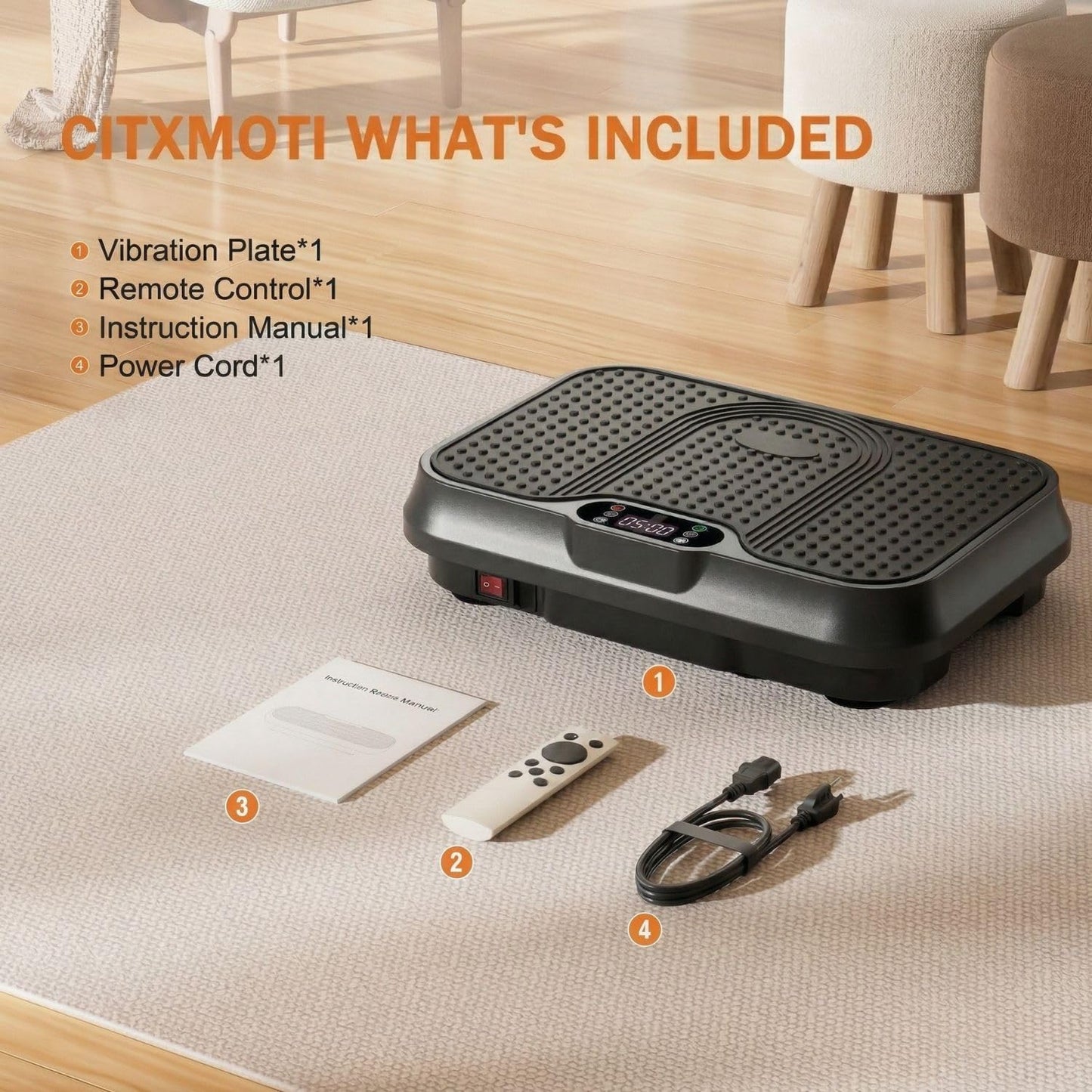 Vibration Plate Exercise Machine, Compact Vibrating Plate for Lymphatic Drainage, Vibration Plates for Weight Loss for Women Men, 400 Lbs Capacity Shake Plate Full Body Workout Machine for Home Gym
