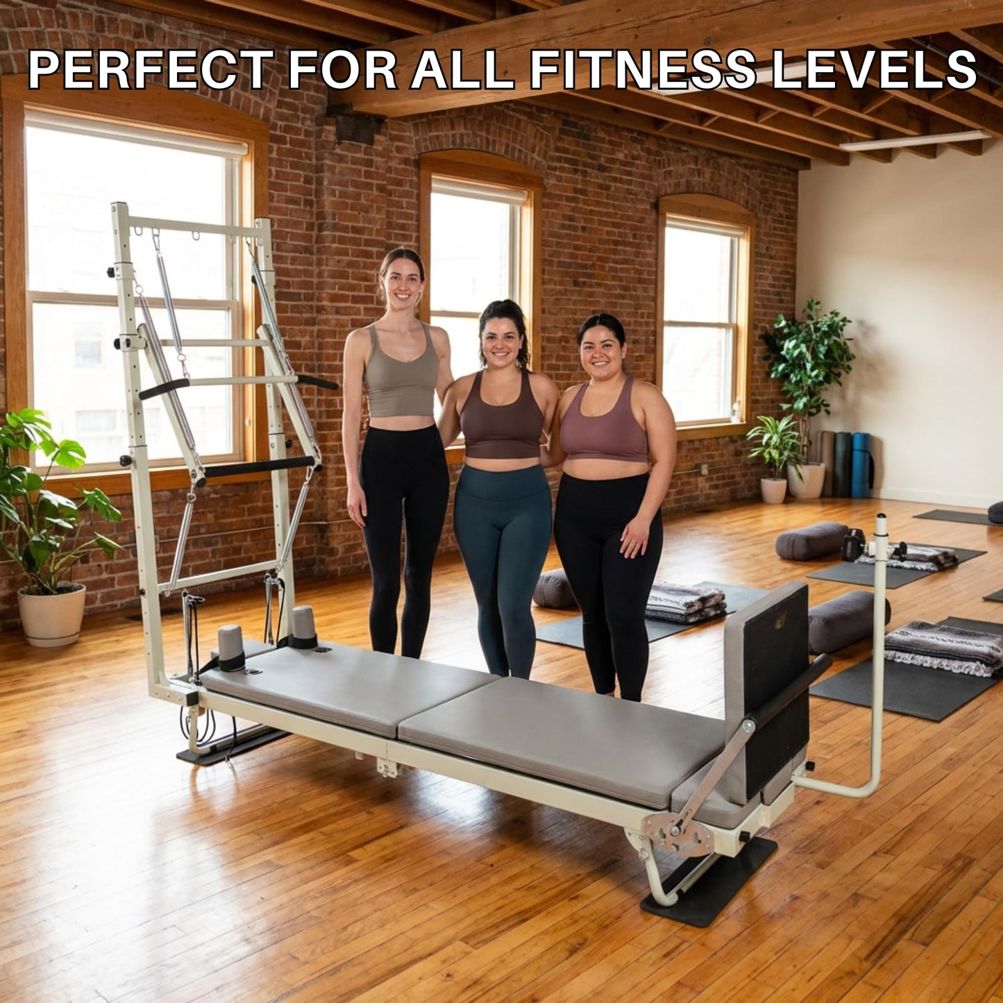 BIOCOR 3.0MAX Foldable 93" Pilates Reformer with Tower, Pilates Machine with Attachable Tower, Pilates Ring & Yoga Bands, Jumpboard, Pilates Mat, Reformers for Home Workout, up to 800 lbs