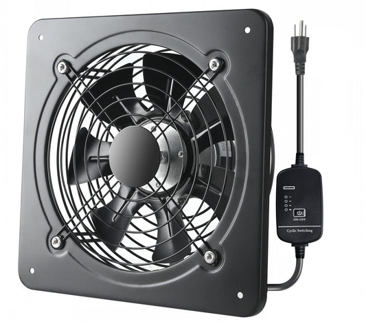 12 Inch Window Exhaust Wall Mounted Ventilation Basement Extractor Industrial Fan 720 CFM High-Speed1460 RPM Industrial Fan for Home Garage Office Commercial Use (12 Inch+Speed Control)