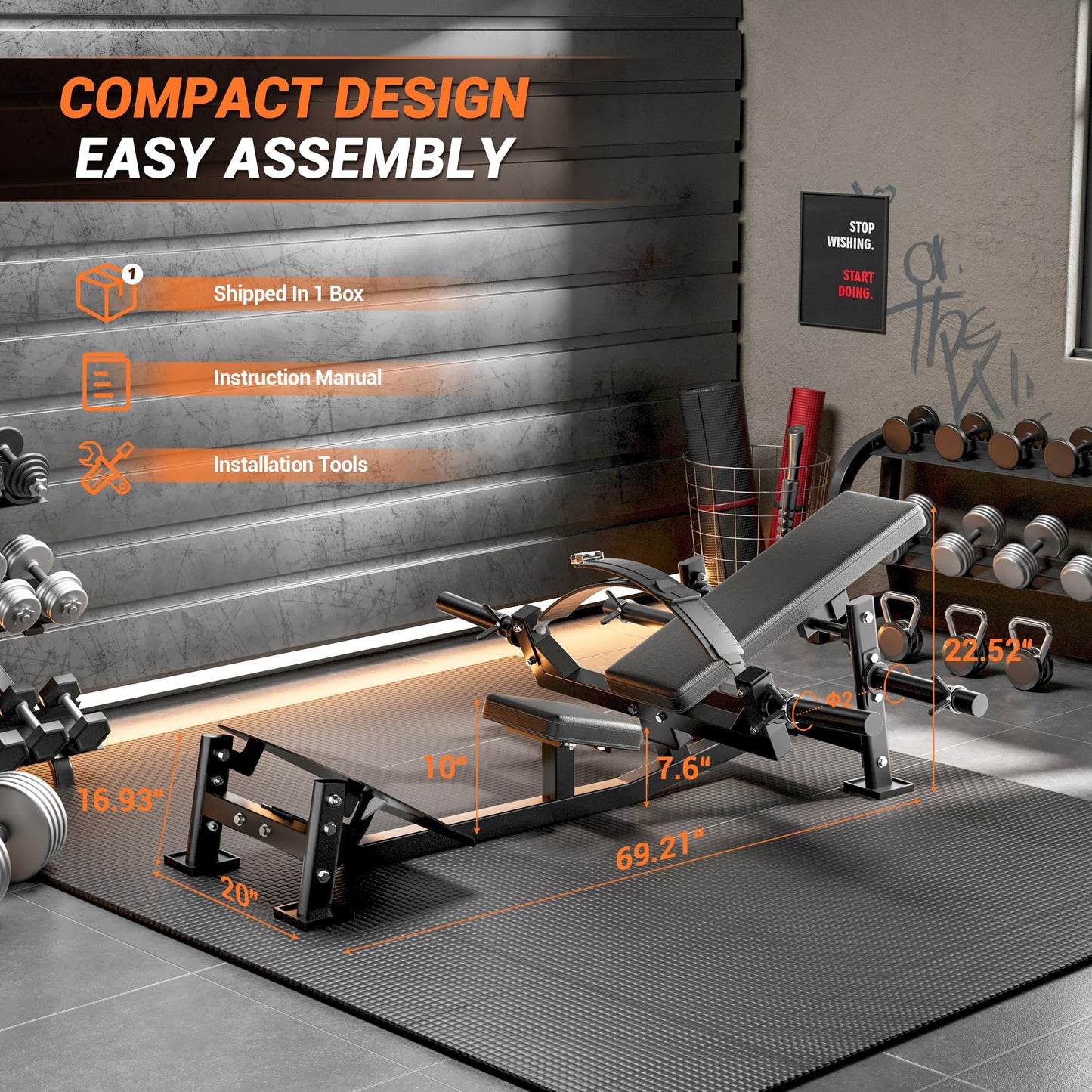 Hip Thrust Machine with Adjustable Footboard and Beltwand, 630LBS Glute Bridge Machine with Weight Holder, Home Gym for Exercise Buttocks Lower Limbs Core,Fit 2“ Weight Plates