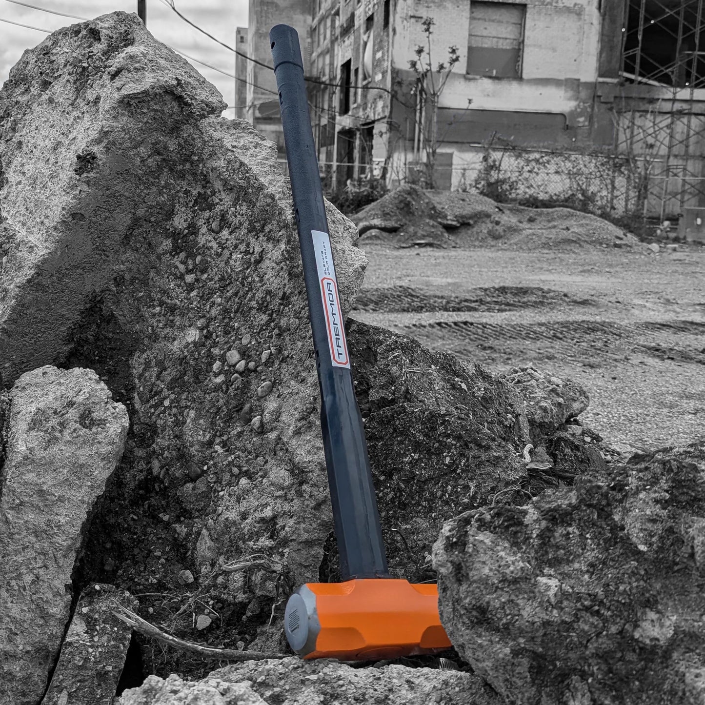 TREMMOR Sledge Hammer 12lb Heavy Duty Sledgehammer with IRON CORE Steel Reinforced Rubber Handle | Sledgehammers for Demo, Pros, DIY, Industrial (36 in. Length) TR1645