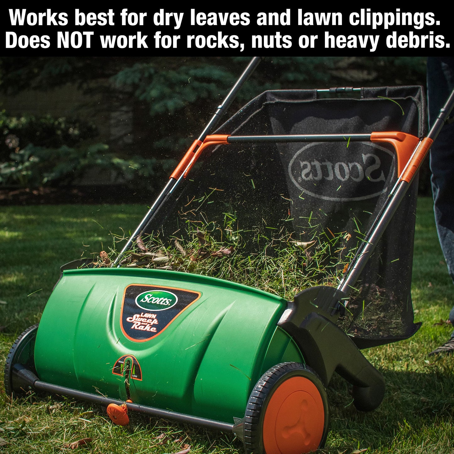 Scotts Outdoor Power Tools LSW70026S 26-Inch Push Lawn Sweeper, Black/Green